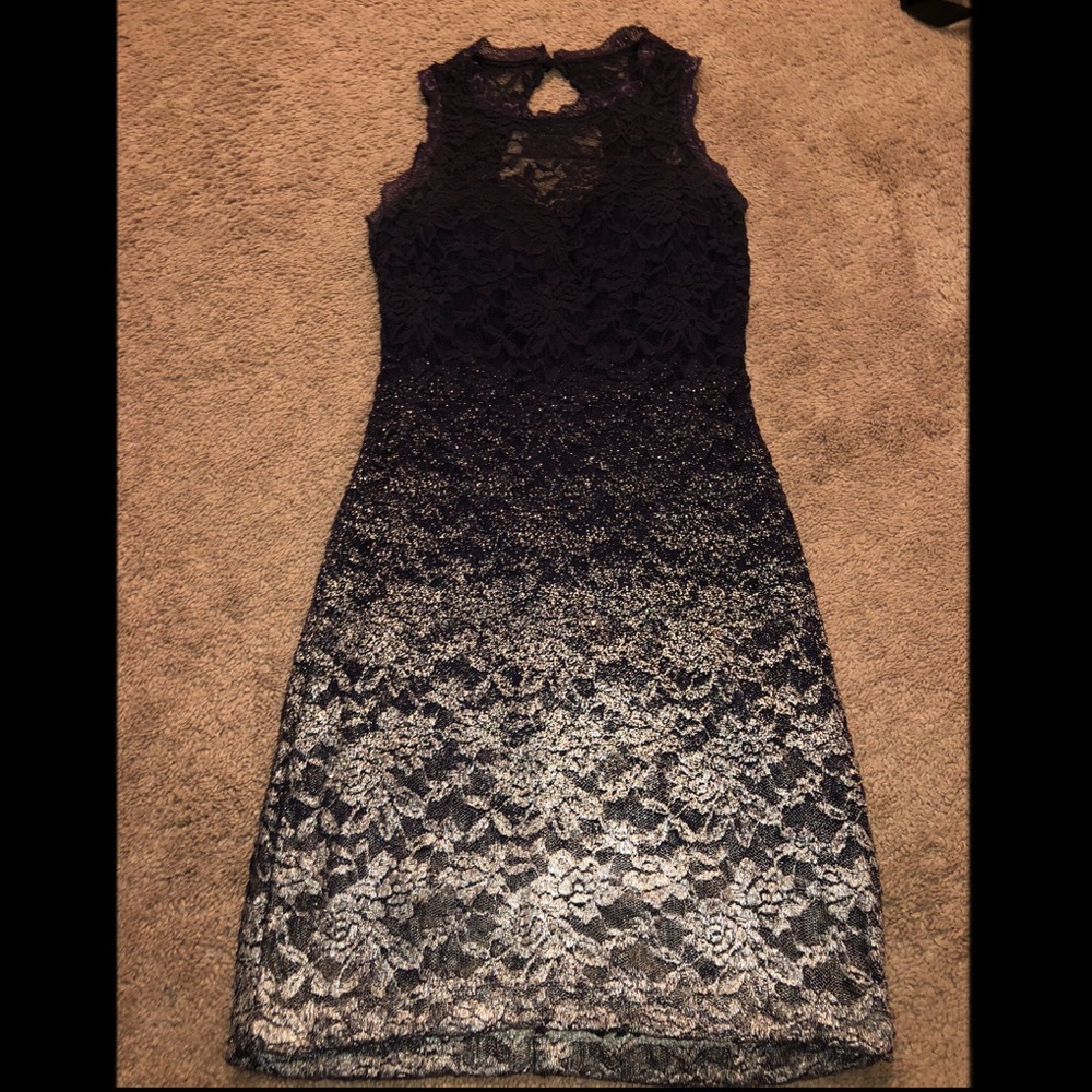 Navy blue sleeveless dress